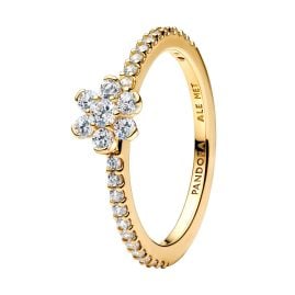 Pandora 164499C01 Damenring Funkelnde Blume Goldfarben