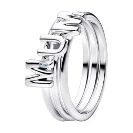 Pandora 194458C01 Damenring Silber Buchstaben Mum