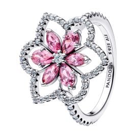 Pandora 194577C01 Silber Cocktailring für Damen Doppelblume