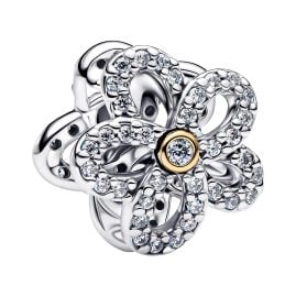 Pandora 764480C01 Silver Charm Pavé Flower