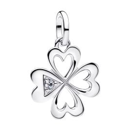 Pandora 793034C01 Silver Pendant Heart Four-Leaf Clover
