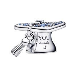Pandora 794461C01 Silber Charm Funkelnder Blauer Absolventen-Hut 2026