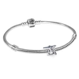 Pandora 21757 Damenarmband Starterset Silber Funkelnder Blauer Absolventen-Hut