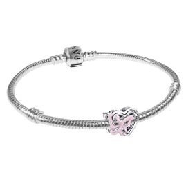 Pandora 21761 Damen-Armband Set Silber Verschlungenes Herz & Schmetterling
