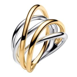 Pandora 164673C00 Damen-Ring Zweifarbig Verschlungene Bänder