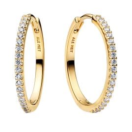 Pandora 264652C01 Damenohrringe Funkelnde Creolen Groß Goldfarben