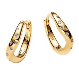 Pandora 264663C01 Creolen für Damen mit Steinen Besetzt Goldfarben