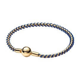 Pandora 563816C02 Damenarmband Veneziakette Goldfarben/Blau