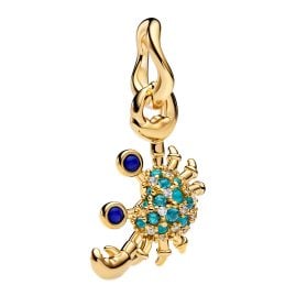 Pandora 764684C01 Charm Pendant Crab Gold Tone