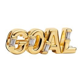 Pandora 764709C01 Charm GOAL Script Gold Tone