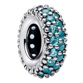 Pandora 791359C01 Zwischenelement Silber Eisblaue Kristalle