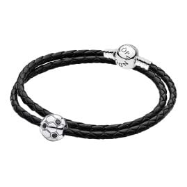Pandora 31024 Bundle Gift Set Leather Bracelet with Charm Football