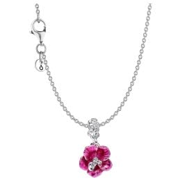 Pandora 31028 Damen-Halskette Geschenkset Silber Hibiskus-Blüte