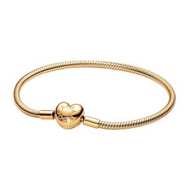 Pandora 563050C00 Damenarmband Goldfarben mit Herz-Verschluss