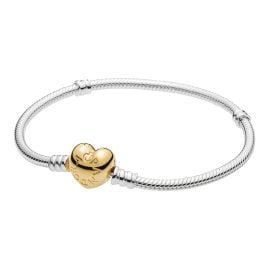 Pandora 568707C00 Damen-Armband Zweifarbig mit Herz-Verschluss
