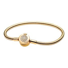 Pandora 569046C01 Funkelndes Crown O Armband für Damen Goldfarben