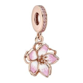 Pandora 780667C01 Charm-Anhänger Roségoldfarben Kirschblüte