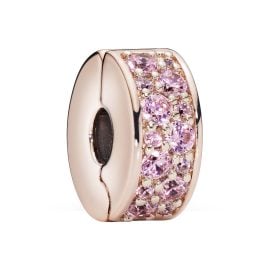 Pandora 781817PCZ Clip-Charm Roségoldfarben Zirkonia Pink