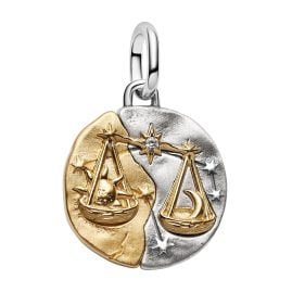 Pandora 764983C01 Medaillon-Charm Anhänger Zweifarbig Sternzeichen Waage