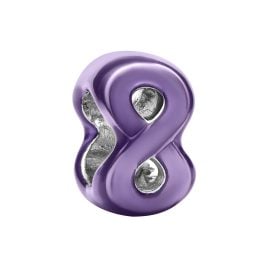 Pandora 794909C01 Mini Silber-Charm Lilafarbenes Unendlichkeitszeichen