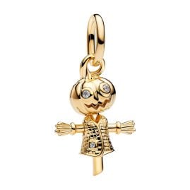 Pandora 764770C01 Charm Pendant Pumpkin Scarecrow Gold Tone
