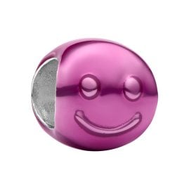 Pandora 794815C01 Mini Silber-Charm Pinkfarbenes Glückliches Gesicht