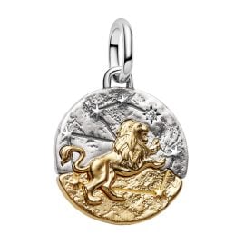 Pandora 764994C01 Medaillon-Charm Anhänger Zweifarbig Sternzeichen Löwe