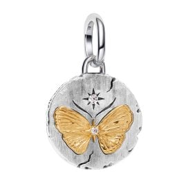 Pandora 764803C01 Medaillon-Charm Anhänger Zweifarbig Schmetterling