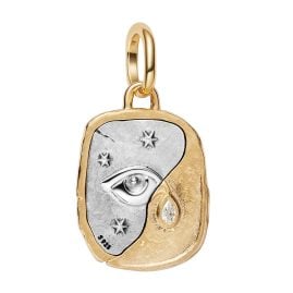 Pandora 764808C01 Medaillon-Charm Anhänger Zweifarbig Auge