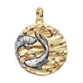 Pandora 765005C01 Medaillon-Charm Anhänger XL Sternzeichen Fische