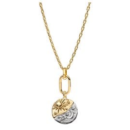 Pandora 31310 Women's Necklace Gift Set Bundle Two-Tone Sun and Moon XL