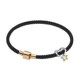 Pandora 31317 Women's Bracelet Lucky Star Gift Set Bundle Black/Gold Tone