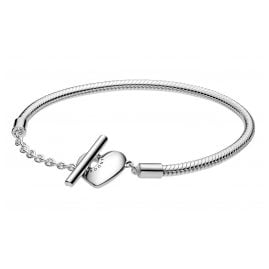 Pandora 599285C00 Silber-Armband für Damen Moments Herz T-Bar