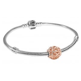 Pandora 51640 Damen-Armband Herzstrudel Rosé 925 Silber