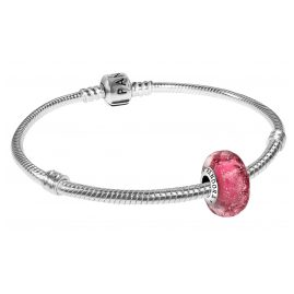 Pandora 51773 Ladies' Bracelet Starter Set Wavy Fancy Pink Murano Glass