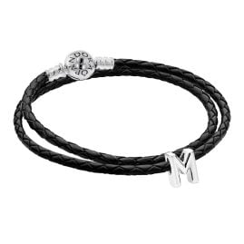 Pandora 41731 Damen-Armband Silber 925 mit Charm Buchstabe M