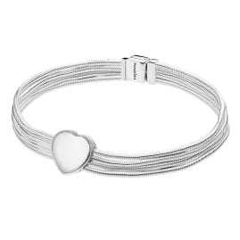 Pandora 75342 Reflexions Women's Bracelet Snakes with Clip Charm Heart