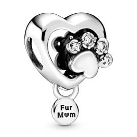 Pandora 798873C01 Silber Bead-Charm Herz mit Hundepfotenabdruck