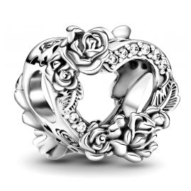 Pandora 799281C01 Silber Charm Offenes Herz und Rosenblüten