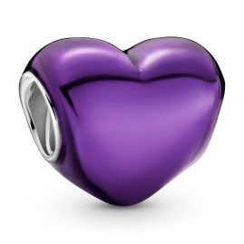 Pandora 799291C01 Silver Charm Metallic Purple Heart