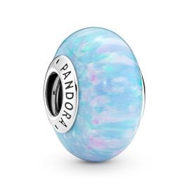 Pandora 791691C01 Bead-Charm Murano Glass Opalescent Ocean Blue