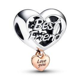 Pandora 782243C00 Silver Charm Love You Best Friend Heart