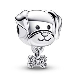 Pandora 792254C01 Silver Charm Pet Dog with Bone