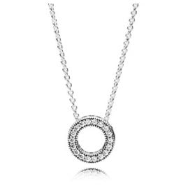 Pandora 397436CZ Damen-Halskette Silber 925 Collier Herzen
