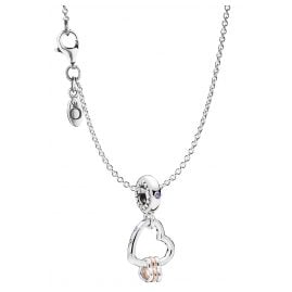 Pandora 75252 Necklace Silver 925 with Charm Heart Highlights