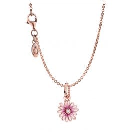 Pandora 39452 Damen-Halskette Pinkes Gänseblümchen