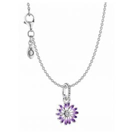 Pandora 39801 Ladies' Necklace Purple Daisy Silver