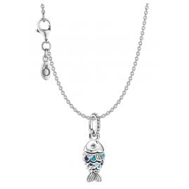 Pandora 51162 Silver Ladies' Necklace Blue Fish