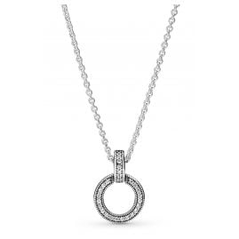 Pandora 399487C01 Silver Necklace for Women Double Circle