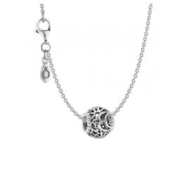 Pandora 51642 Damen-Halskette 925 Silber mit Charm Sonne, Mond & Sterne